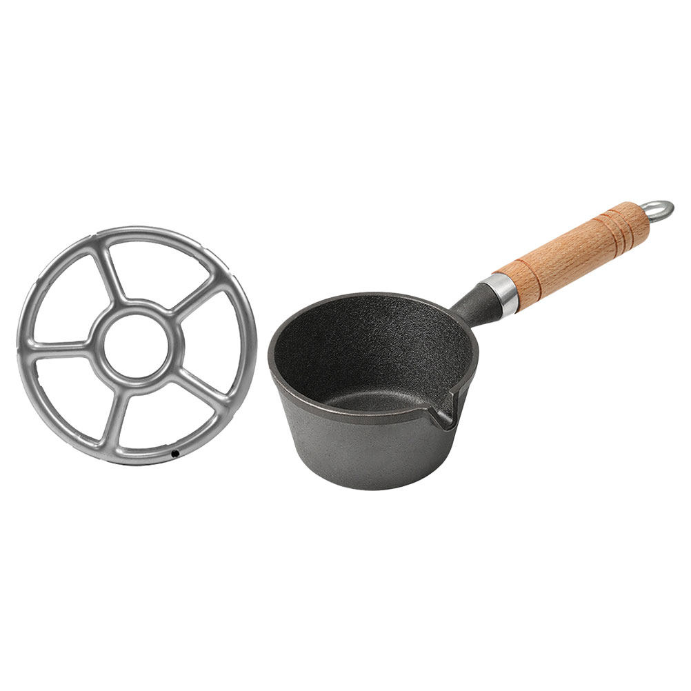Camping Cooking Flat Top - Mini Cast Iron Saucepan Style Egg