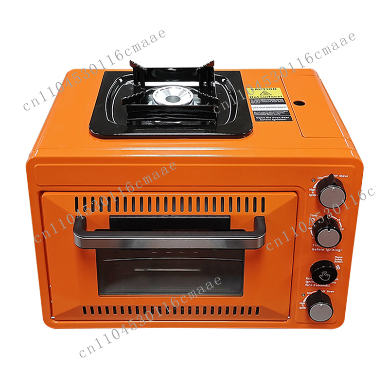 Camping Double Cooking Stove - Professional Outdoor BBQ Gas Oven With