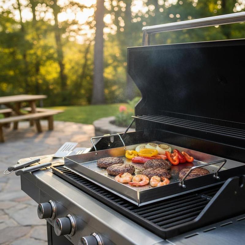 Camping Cooking Flat Top - Universal Flat Top Griddle 18x16 Inch