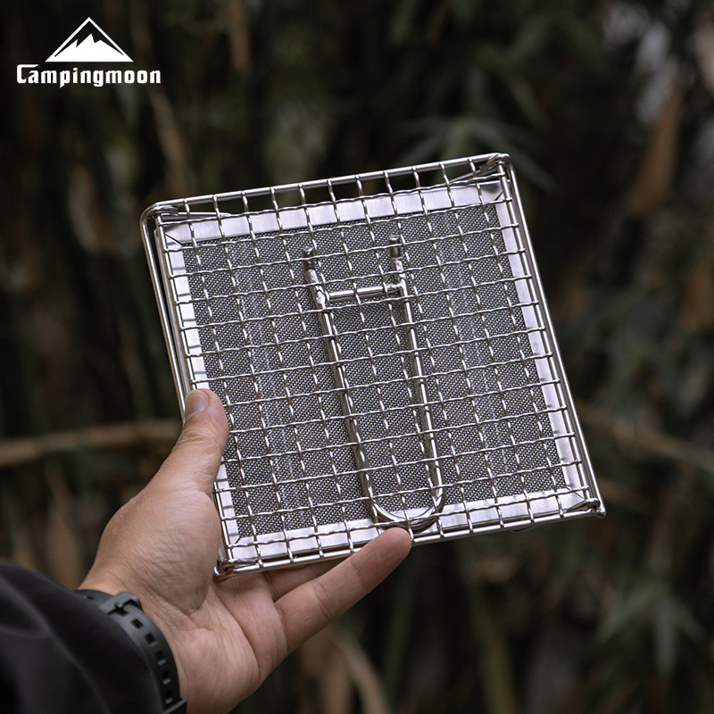 Camping Cooking Meat - CAMPINGMOON Outdoor Camping 304 Stainless Steel