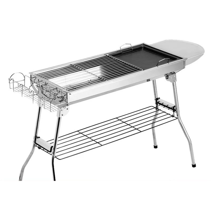 Camp Grill Portable Folding - Large Folding Charcoal Barbecue Grill Outdoor