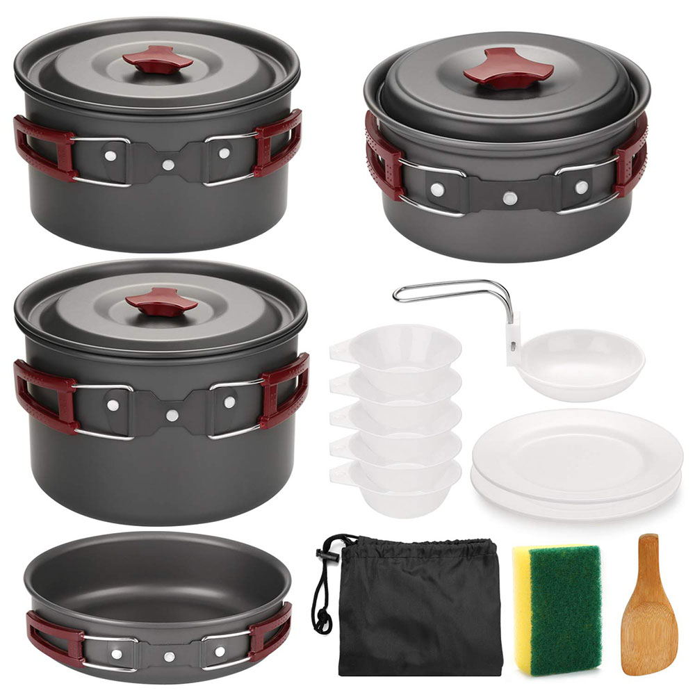 Camping Cooking Roll - Outdoor Camping Cookware Kit Non Stick