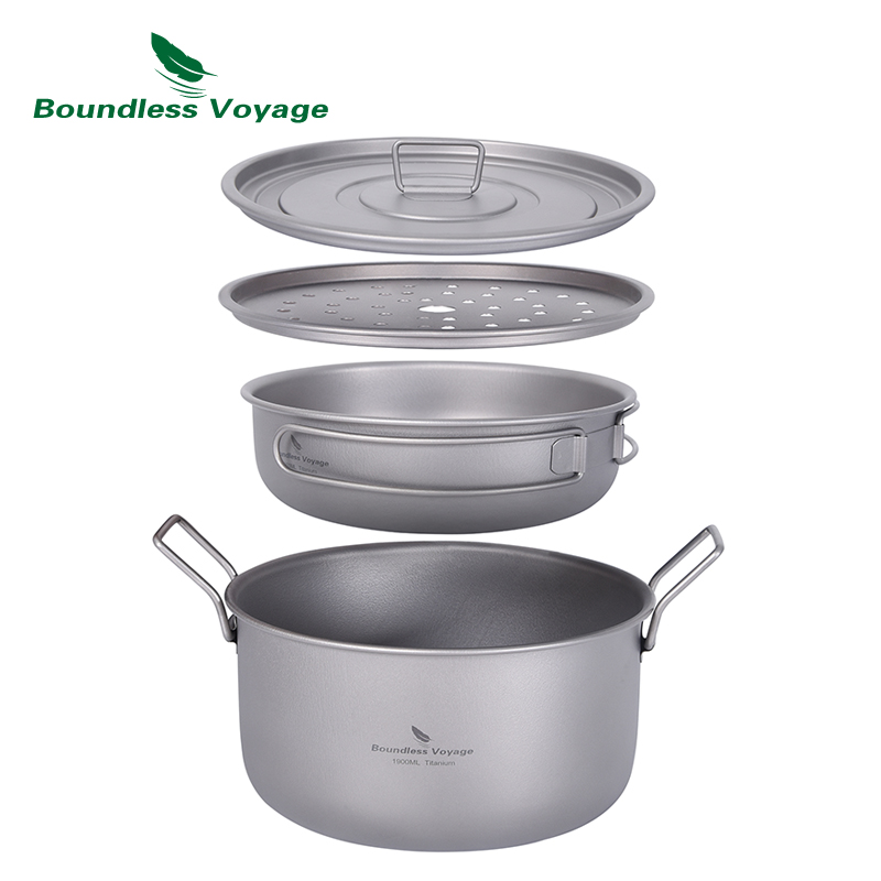 Camping Cooking Books - Boundless Voyage Camping Cooking Pot Multifunctional