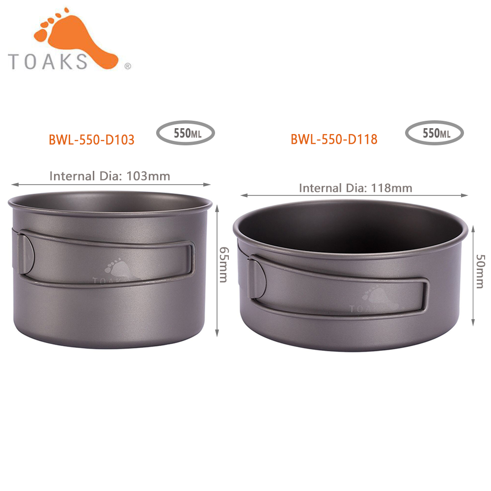 TOAKS BWL-550  Camping Titaniu - Camping Cooking Books ulasan dan harga