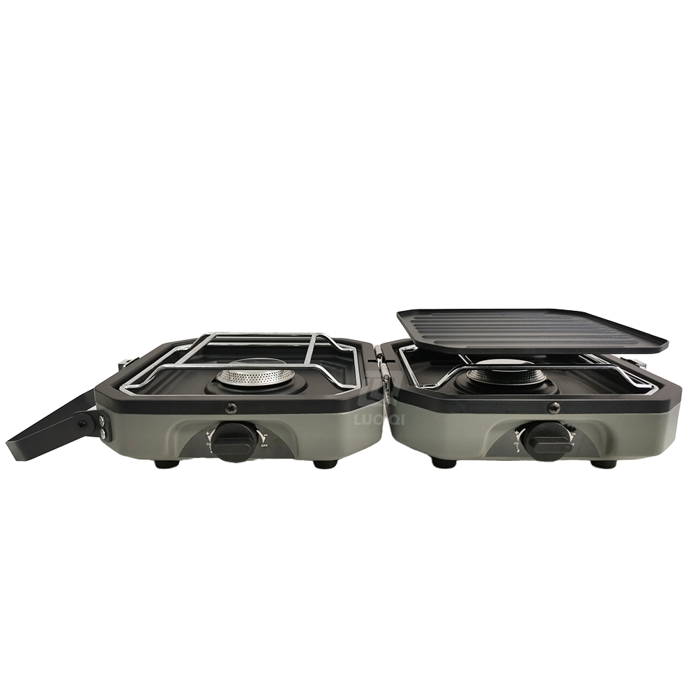 Outdoor Picnic Camping Bbq Gri - Camping Double Cooking Stove ulasan dan harga