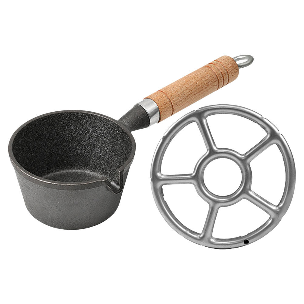 Mini Cast Iron Saucepan Style  - Camping Cooking Flat Top ulasan dan harga