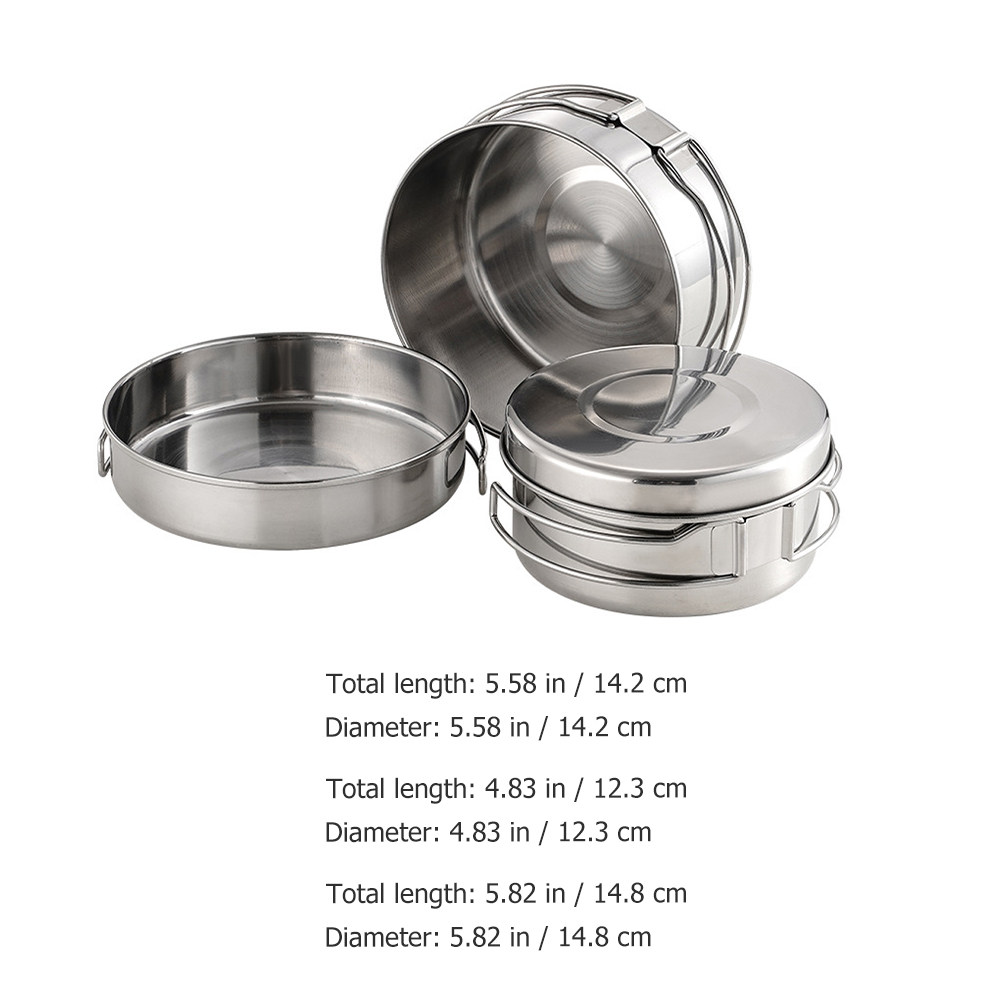 1Set Stainless Steel Camping C - Camping Cooking Kits ulasan dan harga