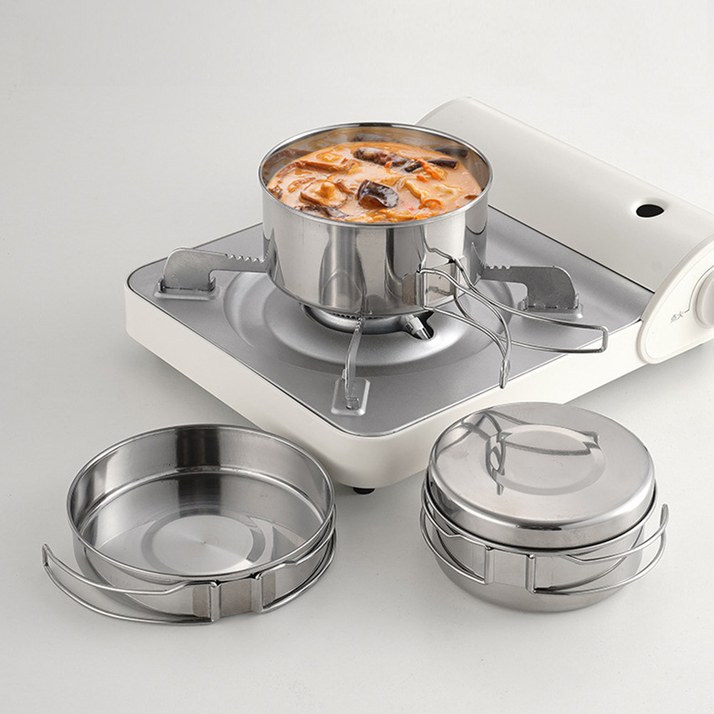 1Set Stainless Steel Camping C - Camping Cooking Kits ulasan dan harga