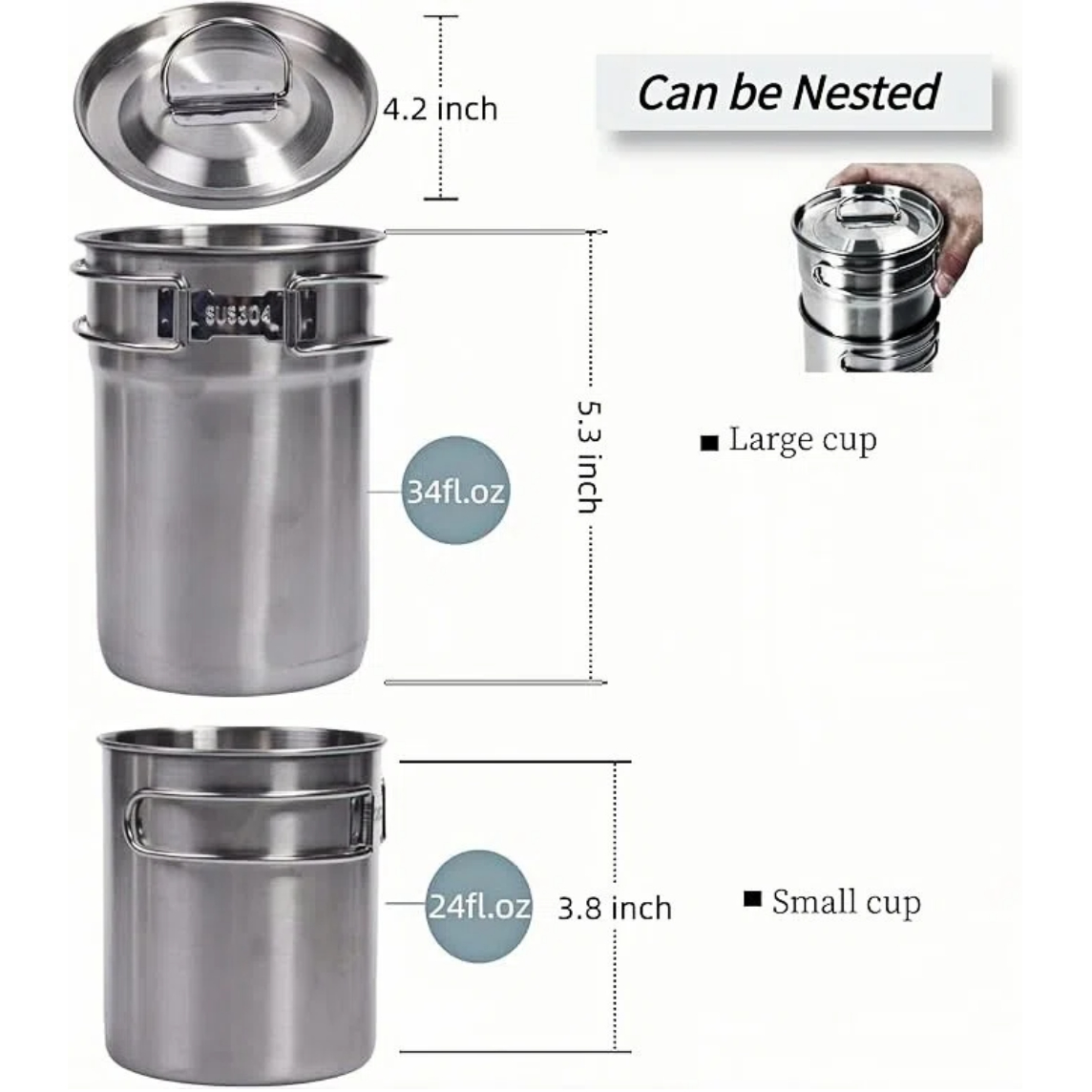 Foldable Camping Cups Mugs Cam - Camping Cooking Meat ulasan dan harga