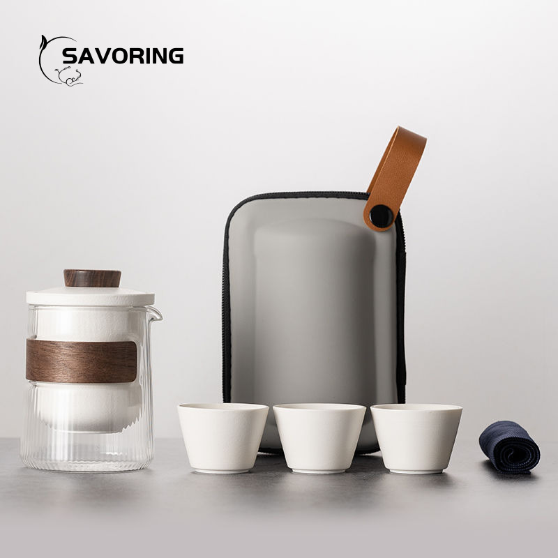 Simple Chinese Ceramic Tea Set - Camping Cooking Gear ulasan dan harga