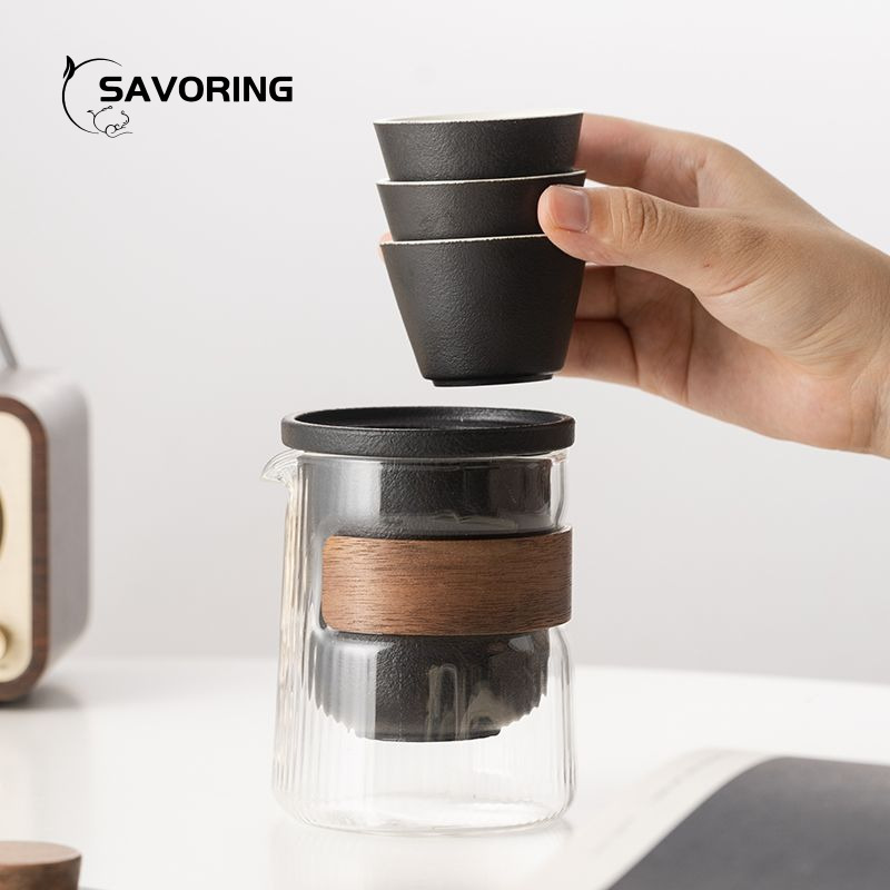 Simple Chinese Ceramic Tea Set - Camping Cooking Gear ulasan dan harga