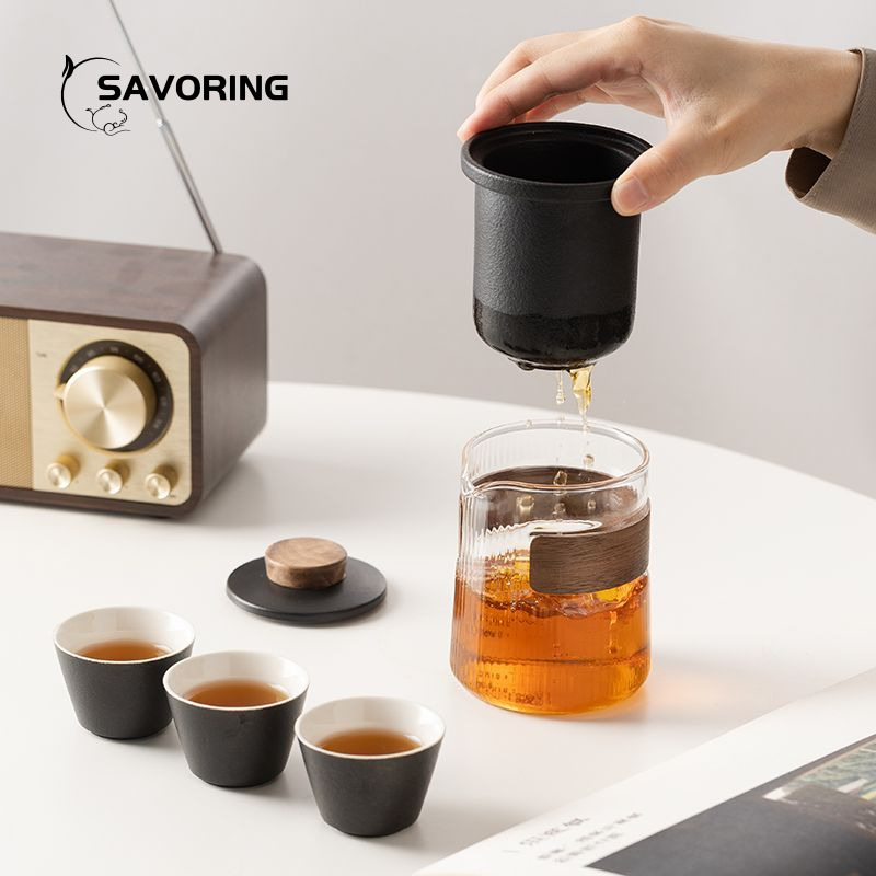 Simple Chinese Ceramic Tea Set - Camping Cooking Gear ulasan dan harga