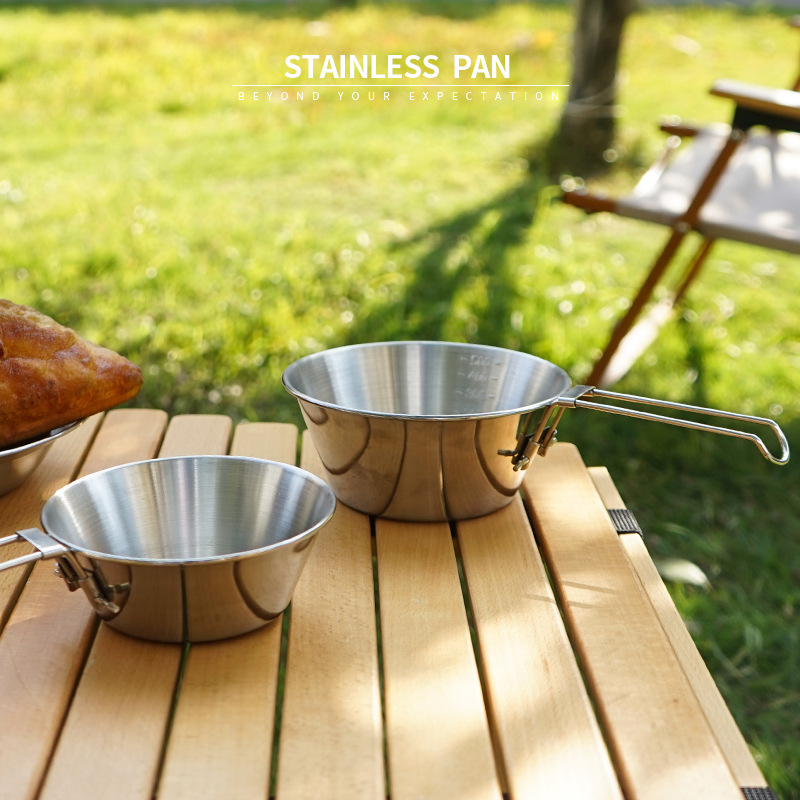 1pc Outdoor Folding Bowl Stain - Camping No Cooking Meals ulasan dan harga