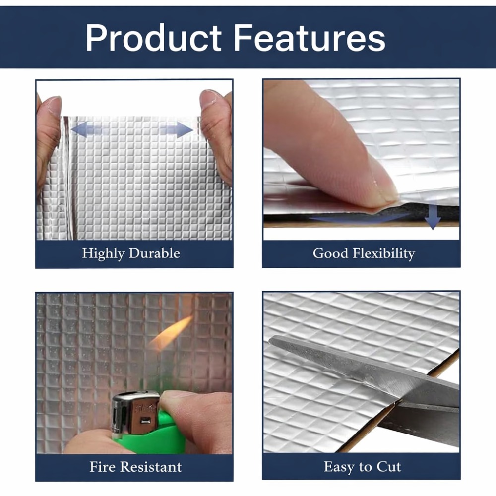10PCS 10mm Car Sound Deadening - Aluminum Foil Heavy Duty ulasan dan harga