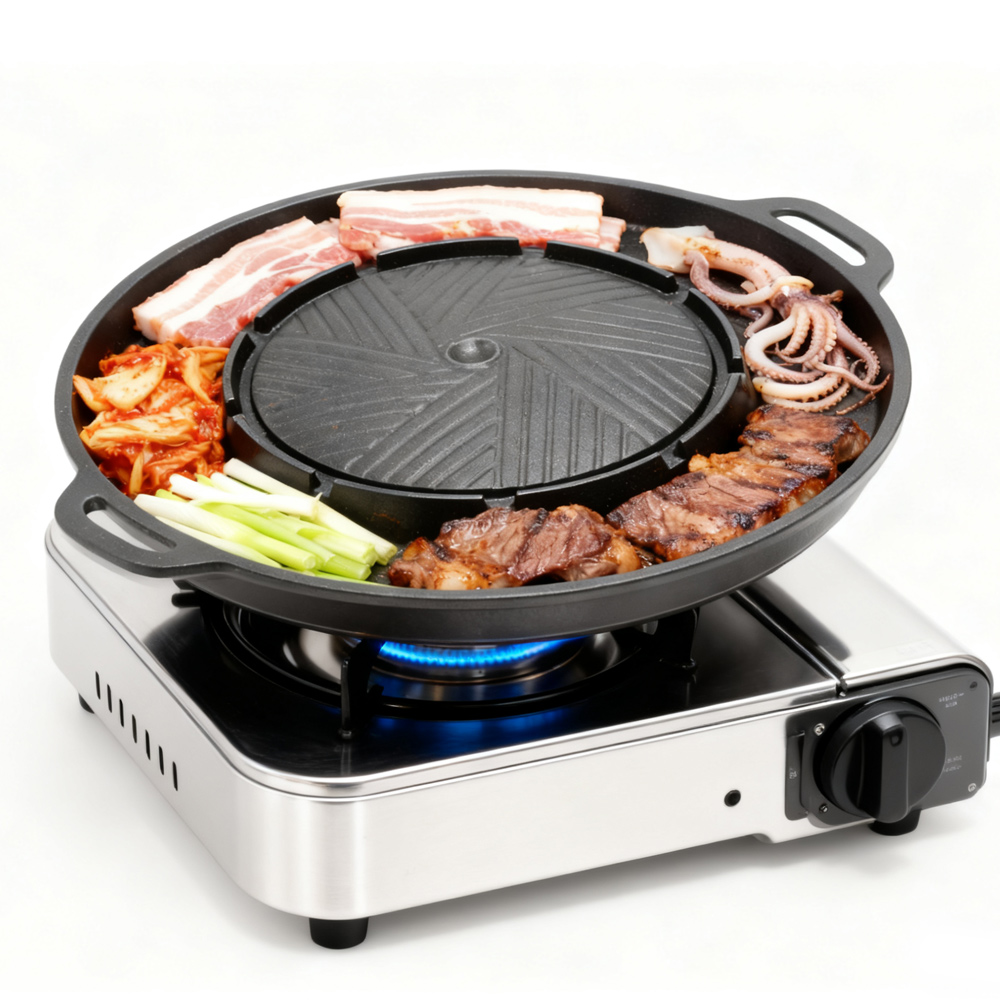 KOSUN Korean BBQ Grill Pan 2 i - Camping Cooking Meat ulasan dan harga