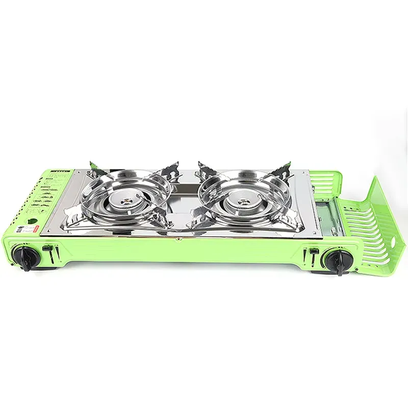 Outdoor Portable Camping Table - Camping Double Cooking Stove ulasan dan harga