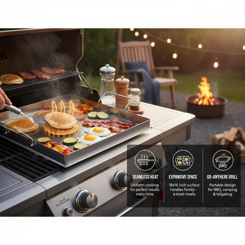 Universal Flat Top Griddle 18x - Camping Cooking Flat Top ulasan dan harga