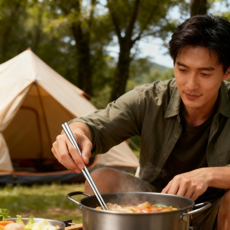 Durable Portable Titanium Chop - Camping No Cooking Meals ulasan dan harga