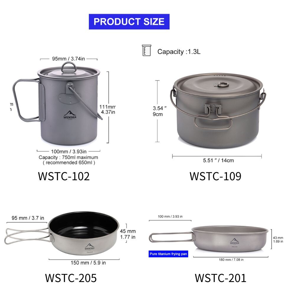 Widesea Camping Tableware Tita - Camping Cooking Kits ulasan dan harga