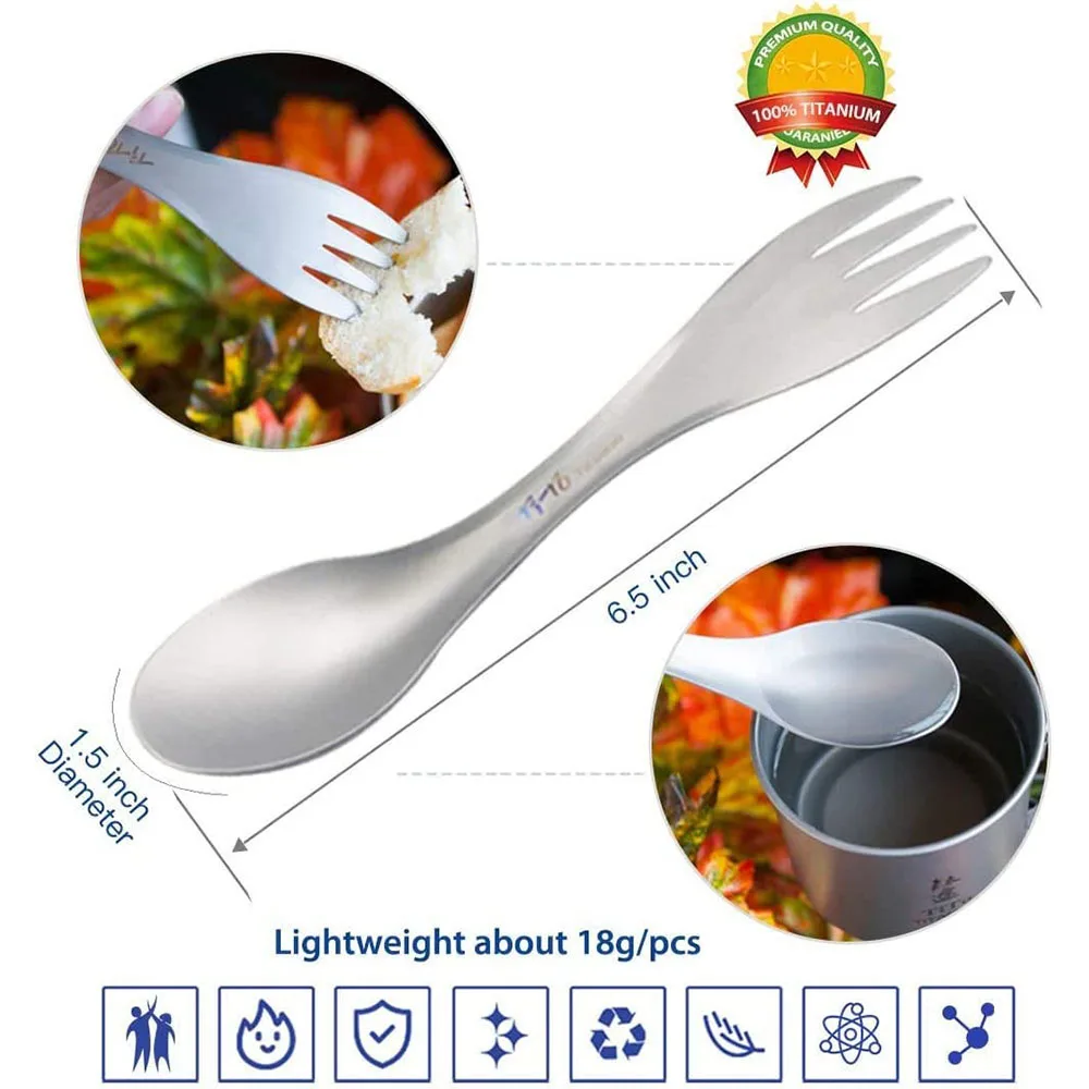 Titanium Spork 2-in-1 Spoon Ul - Camping Cooking Books ulasan dan harga