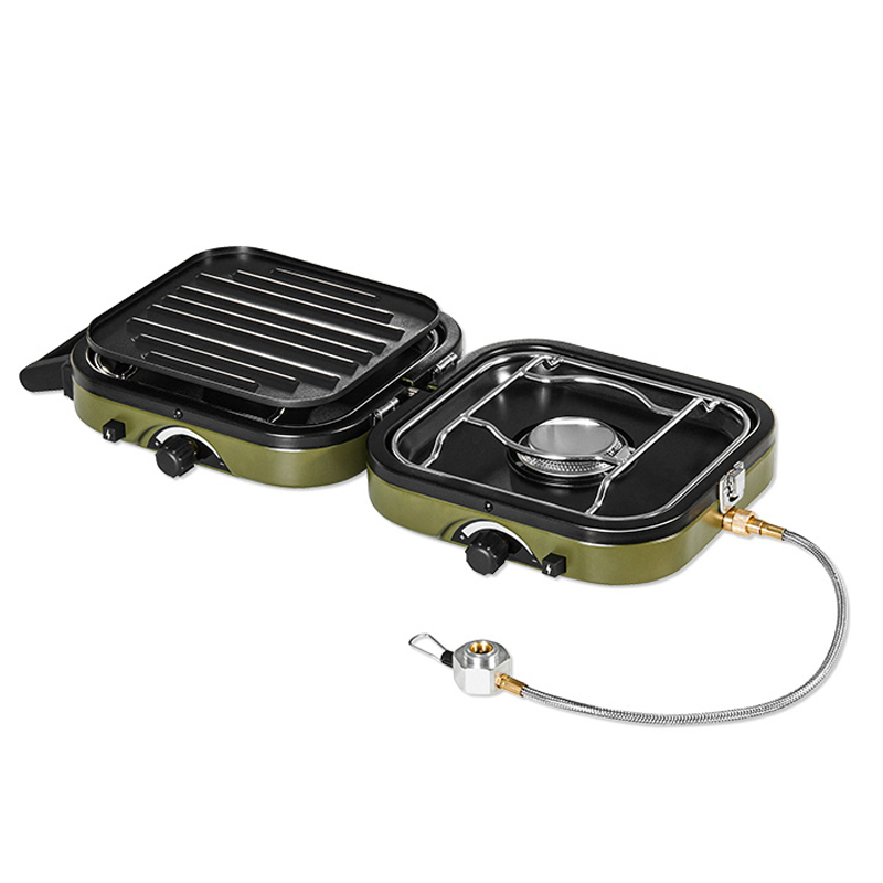 Folding Double Fire Gas Stove  - Camping Double Cooking Stove ulasan dan harga
