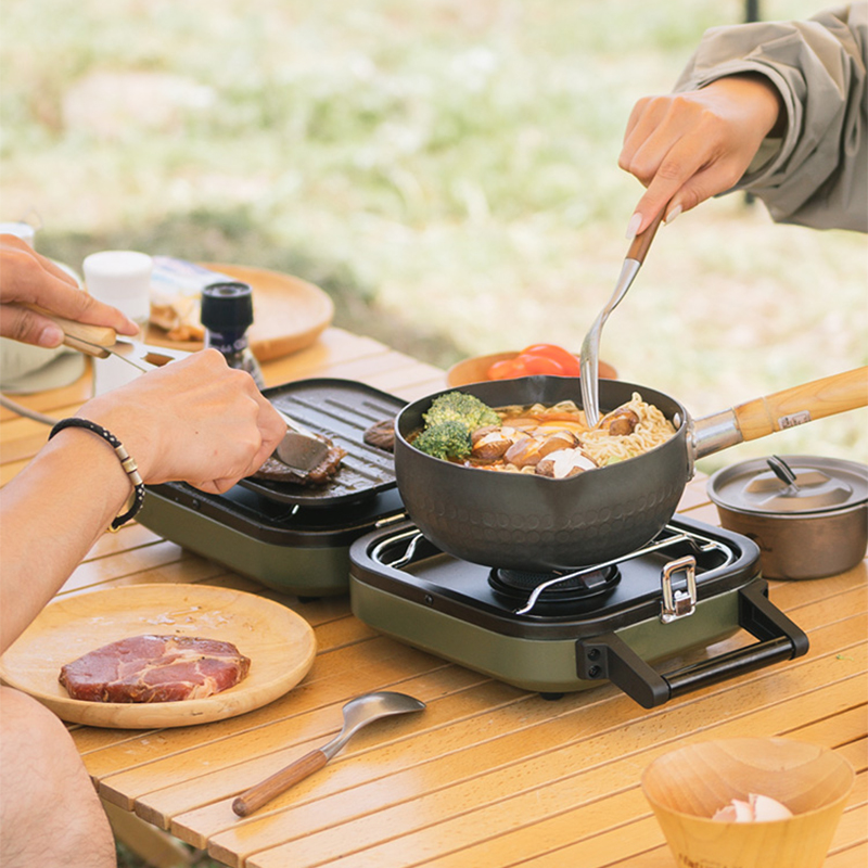 Folding Double Fire Gas Stove  - Camping Double Cooking Stove ulasan dan harga