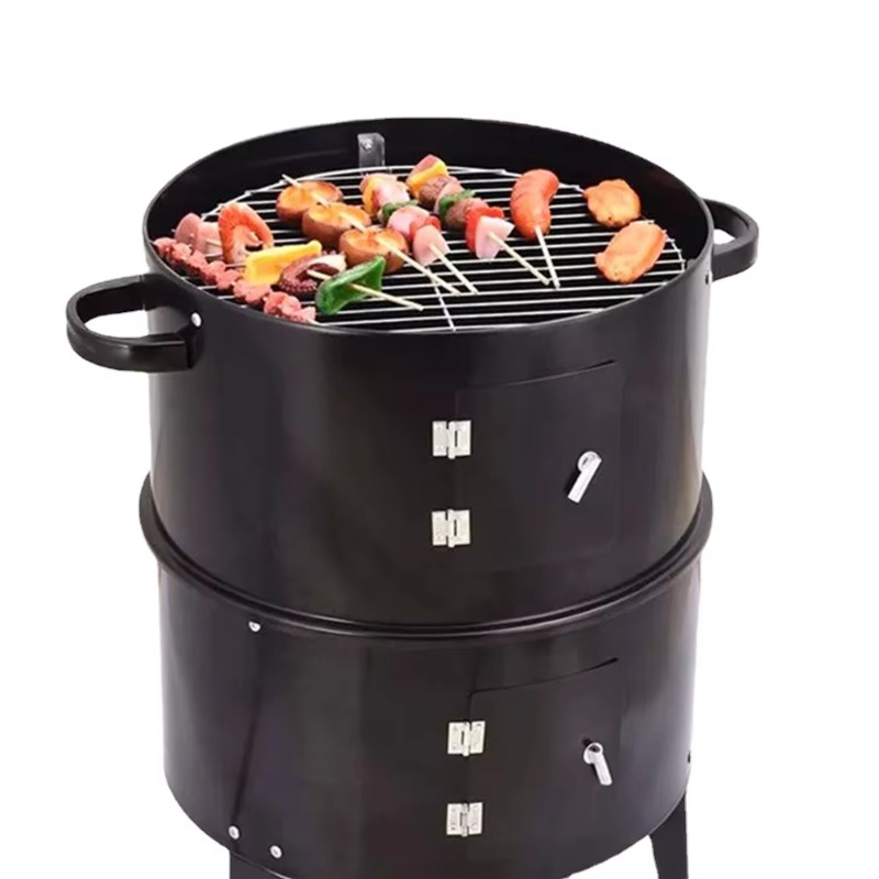 g3BBQ Grill Round Charcoal Sto - Camping Double Cooking Stove ulasan dan harga