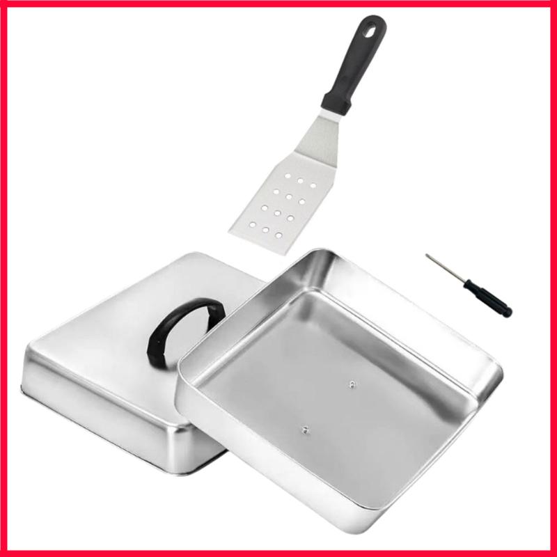 XX9B Square Cover with Top Han - Camping Cooking Flat Top ulasan dan harga