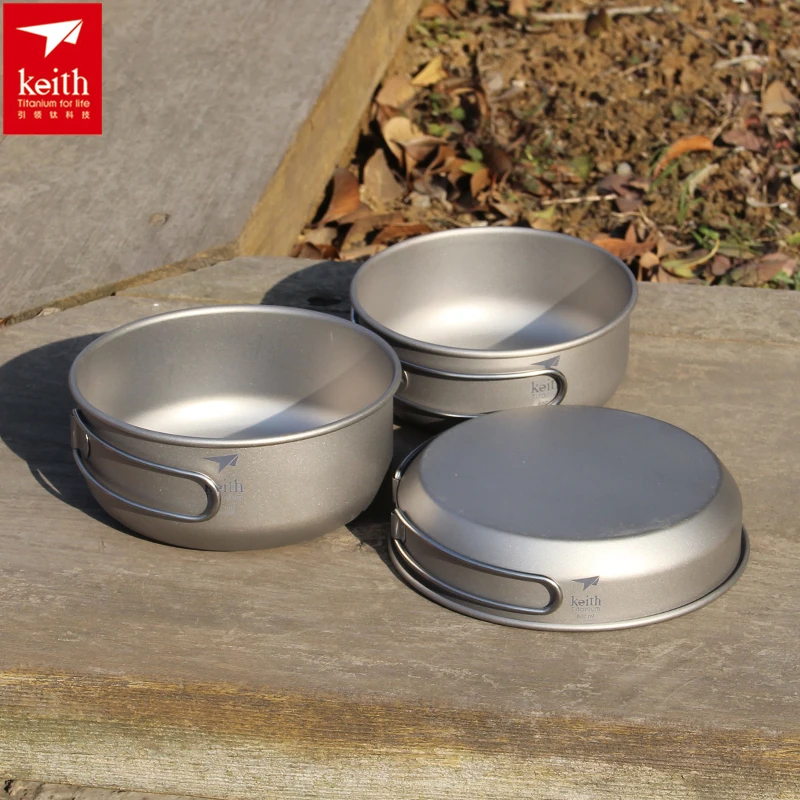 Keith 3PCS Titanium Cookware P - Camping Cooking Meat ulasan dan harga