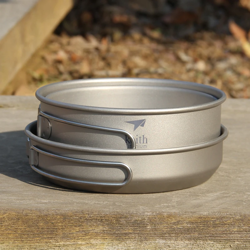 Keith 3PCS Titanium Cookware P - Camping Cooking Meat ulasan dan harga