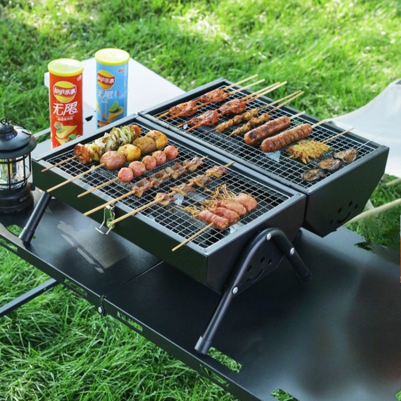Carbon Steel Barbecue Grill Po - Camping Double Cooking Stove ulasan dan harga