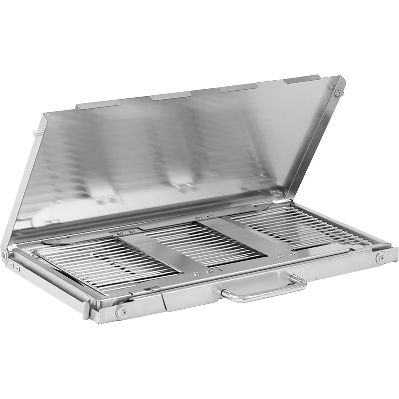 Portable Stainless Steel Outdo - Camp Grill Portable Folding ulasan dan harga