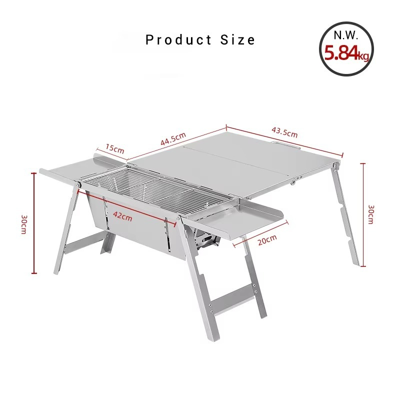 Portable Stainless Steel Outdo - Camp Grill Portable Folding ulasan dan harga