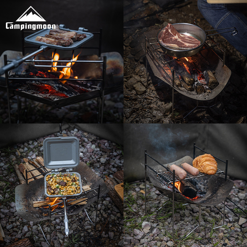 CAMPINGMOON SOLO-A4 Outdoor Po - Camp Grill Portable Folding ulasan dan harga