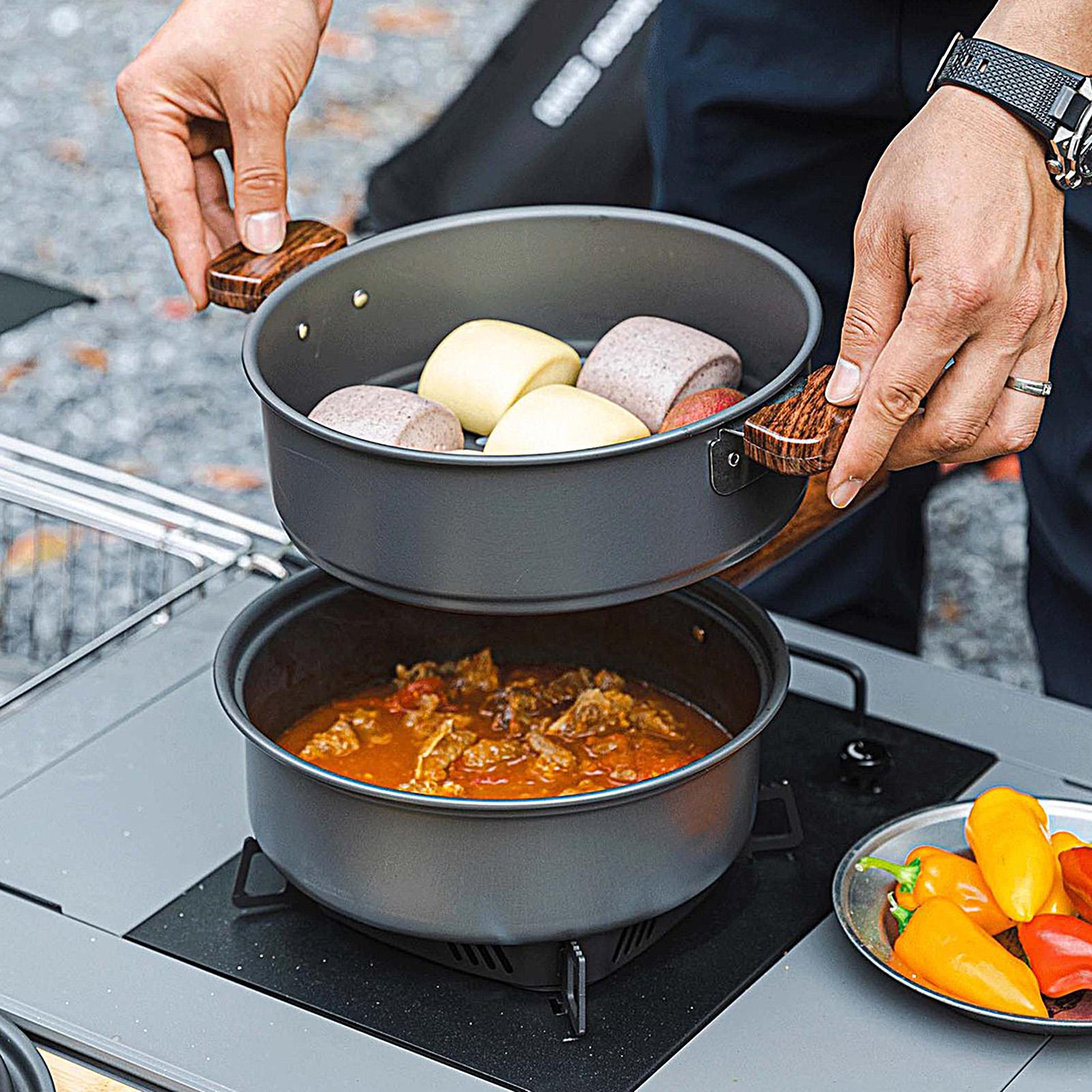 Camping Pan Portable Large Lig - Camping Double Cooking Stove ulasan dan harga