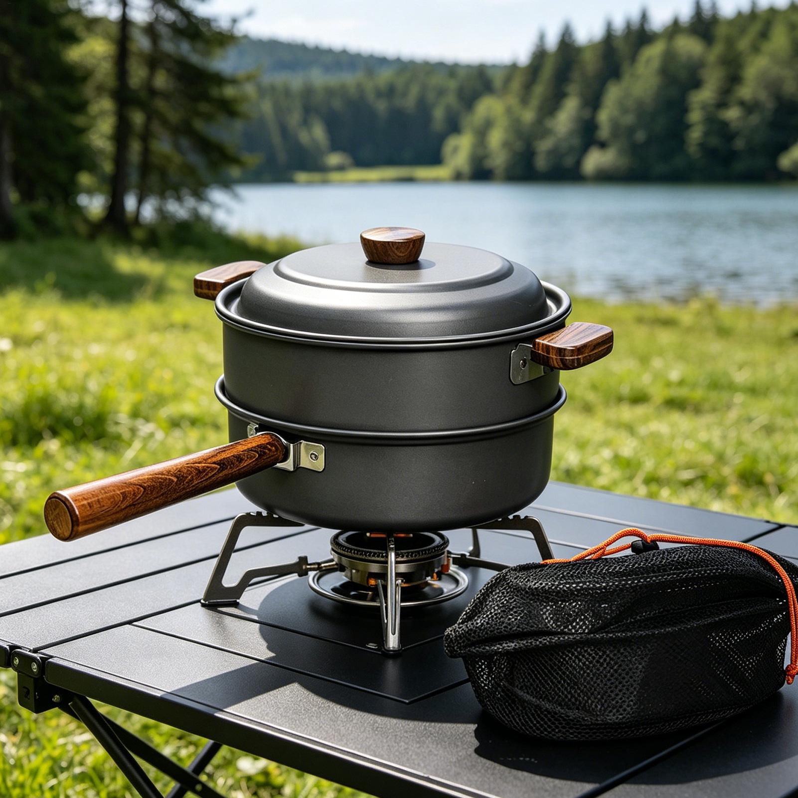 Camping Pan Portable Large Lig - Camping Double Cooking Stove ulasan dan harga