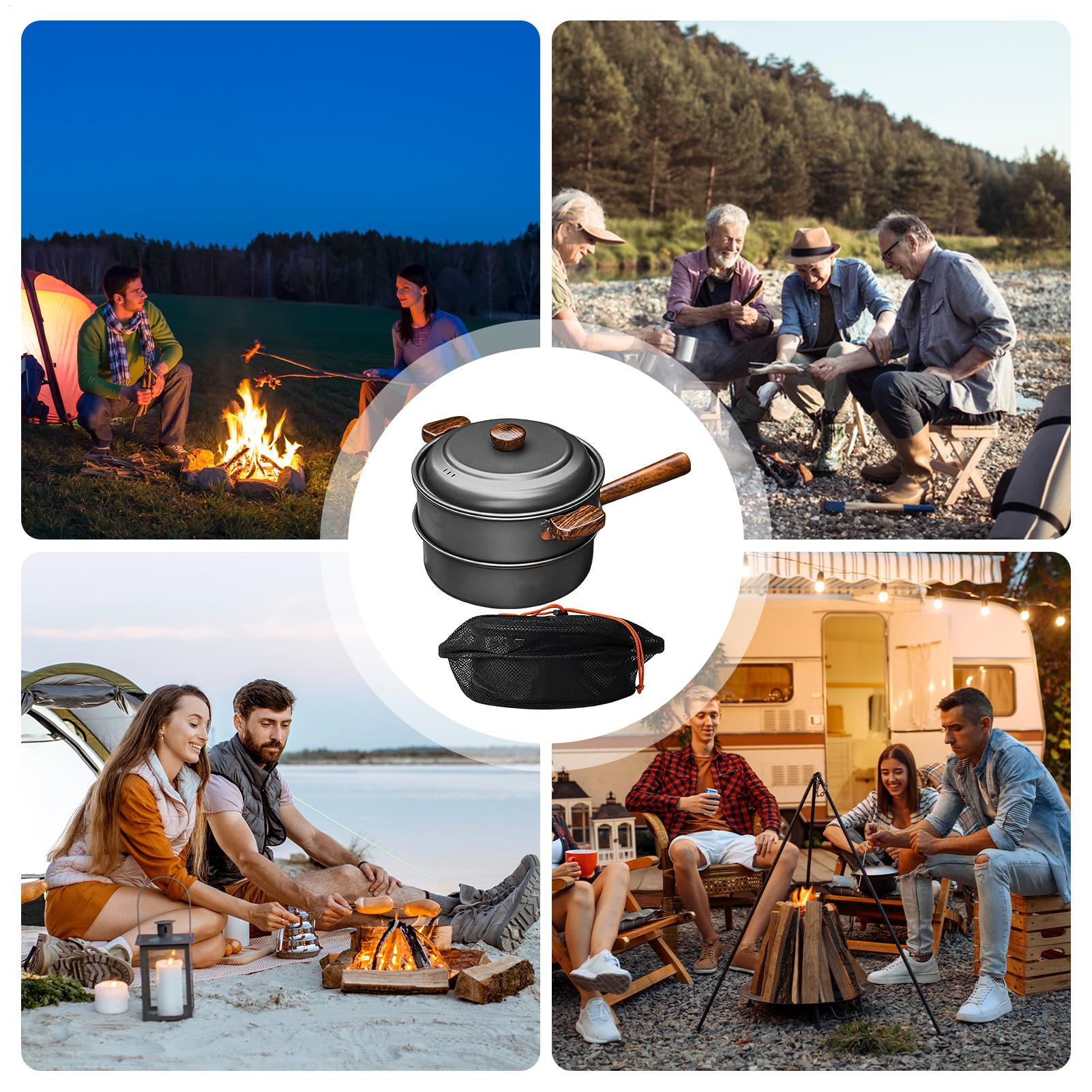 Camping Pan Portable Large Lig - Camping Double Cooking Stove ulasan dan harga