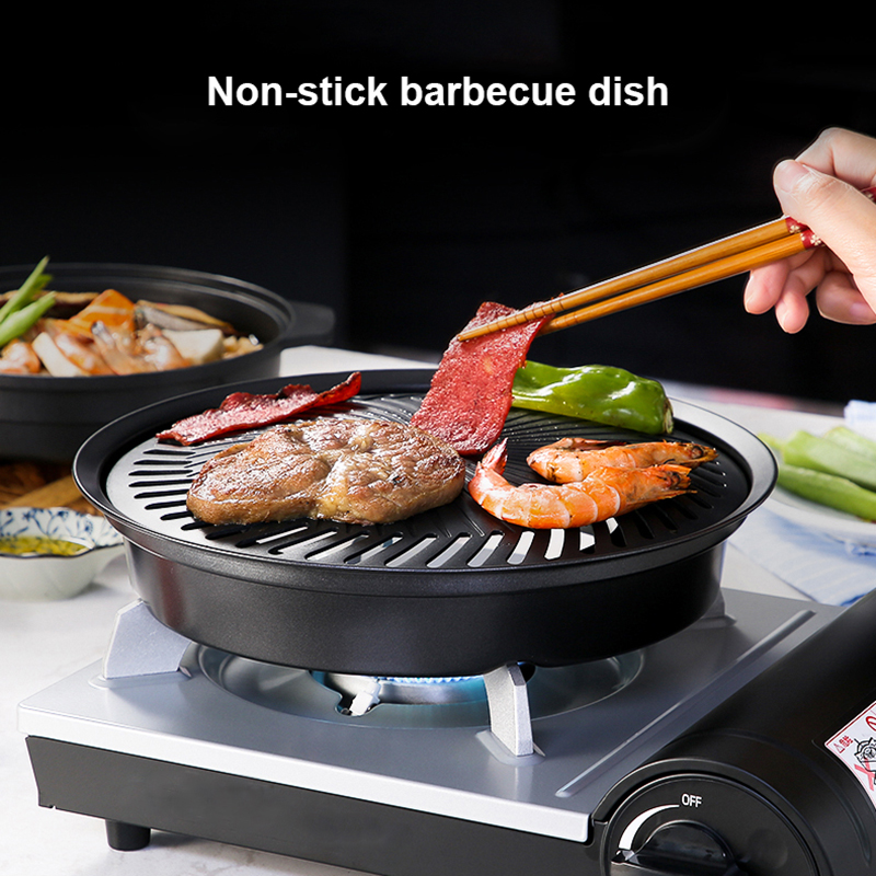 Korean Non-stick Barbecue Tray - Camping Cooking Flat Top ulasan dan harga