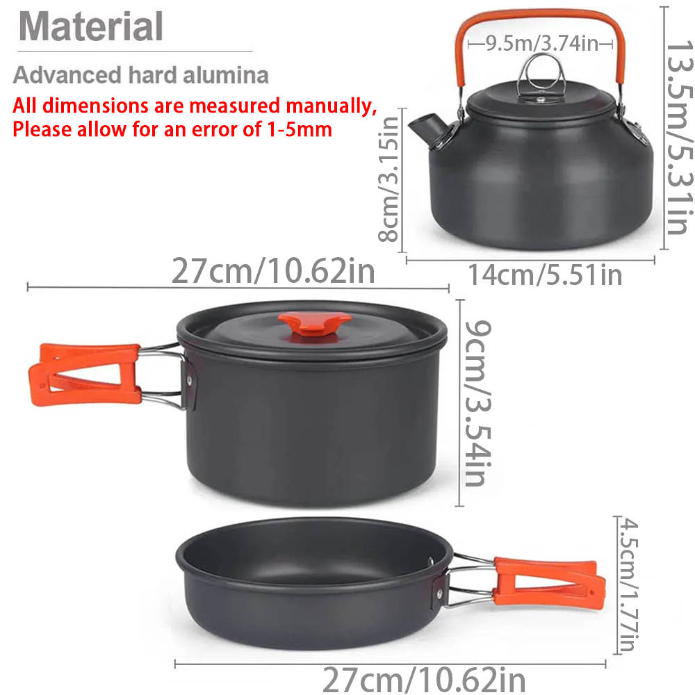 1pcs/1set Camping Cookware Kit - Camping Cooking Roll ulasan dan harga