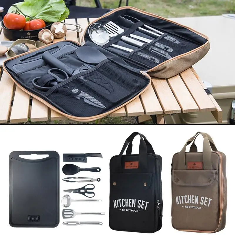 8pcs Camping Kitchen Cookware  - Camping Cooking Kits ulasan dan harga
