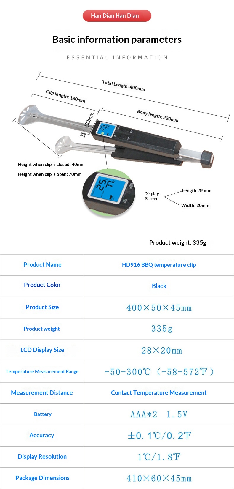 For Grilling Camping and Oven  - Meat Thermometer Camp ulasan dan harga