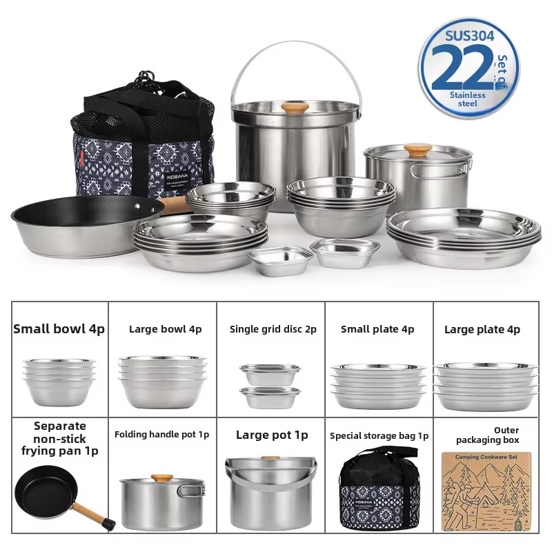 NOBANA Newest Outdoor Stainles - Camping Cooking Roll ulasan dan harga