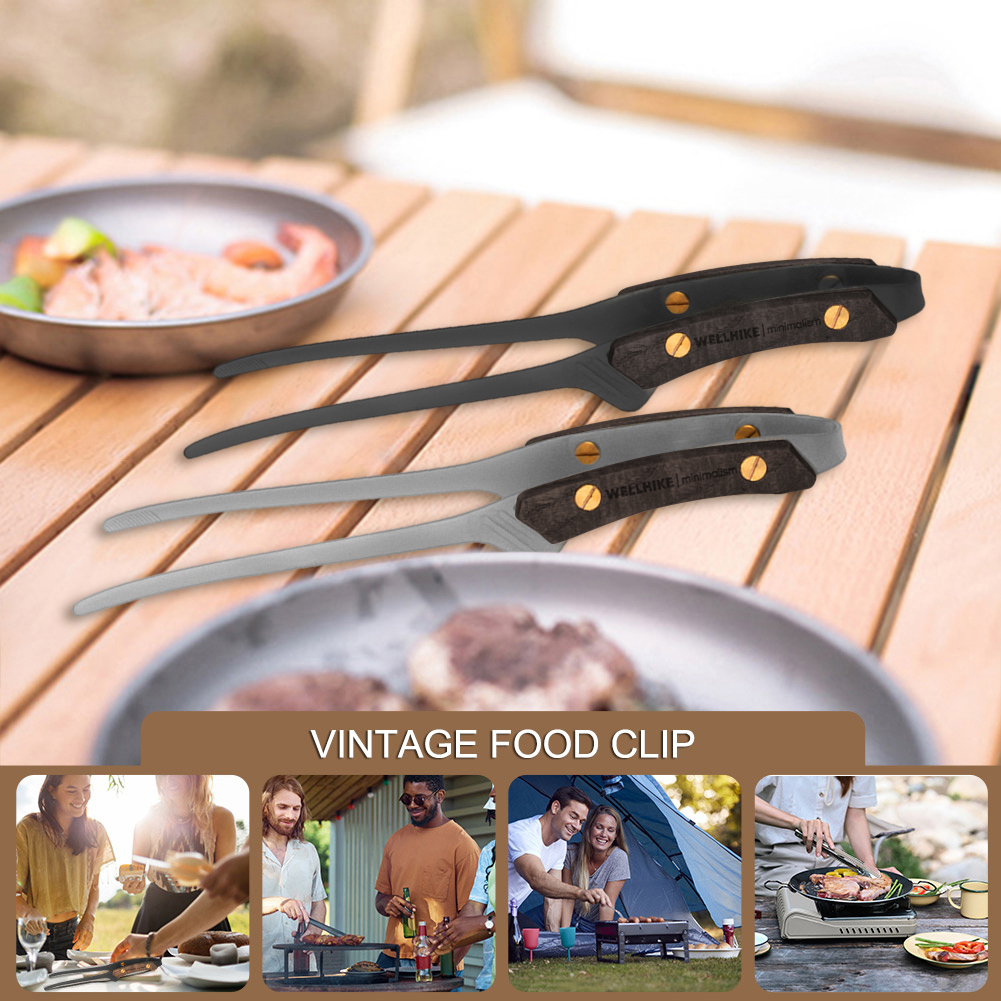 BBQ Grill Barbecue Tong Vintag - Vintage Camping Cooking Set ulasan dan harga
