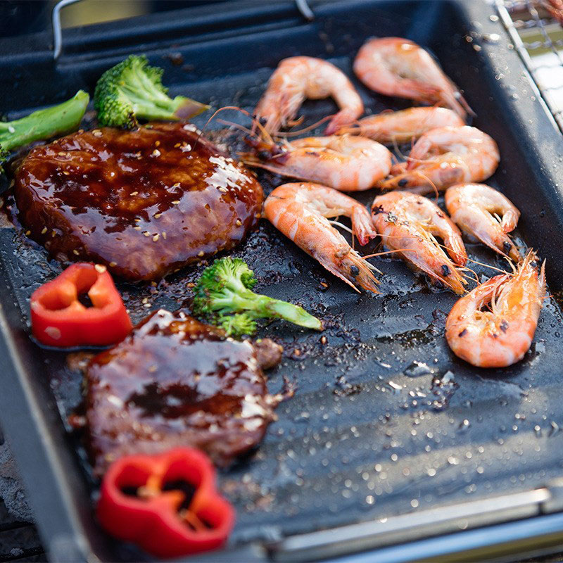 Outdoors Thick Square Grill Pa - Camping Cooking Meat ulasan dan harga