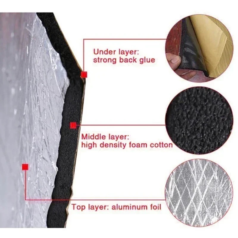 200x50cm 5/10mm Car Sound Mat  - Aluminum Foil Heavy Duty ulasan dan harga