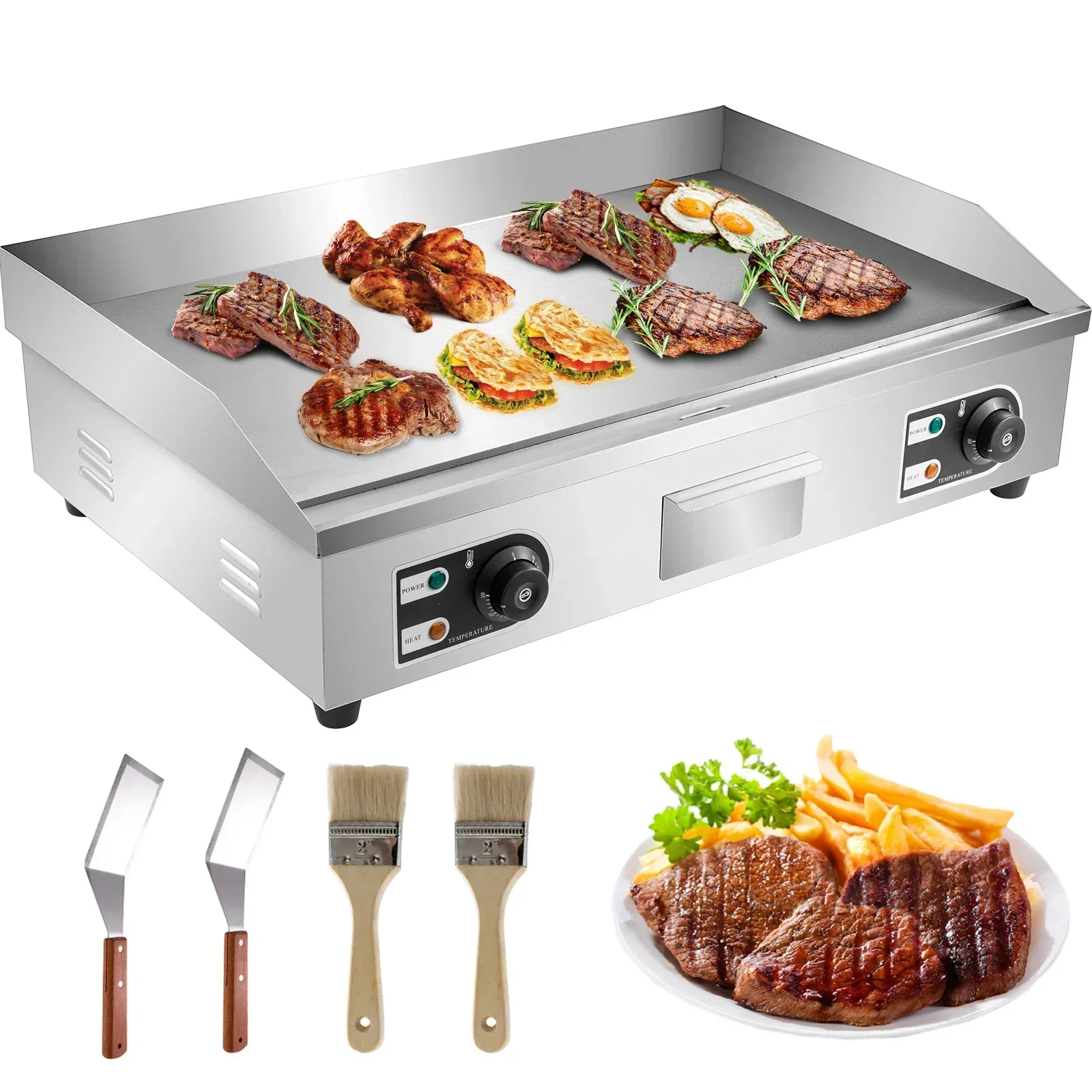 Electric Countertop Griddle wi - Camping Cooking Flat Top ulasan dan harga