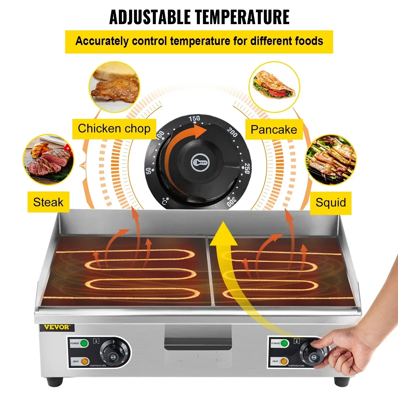 Electric Countertop Griddle wi - Camping Cooking Flat Top ulasan dan harga