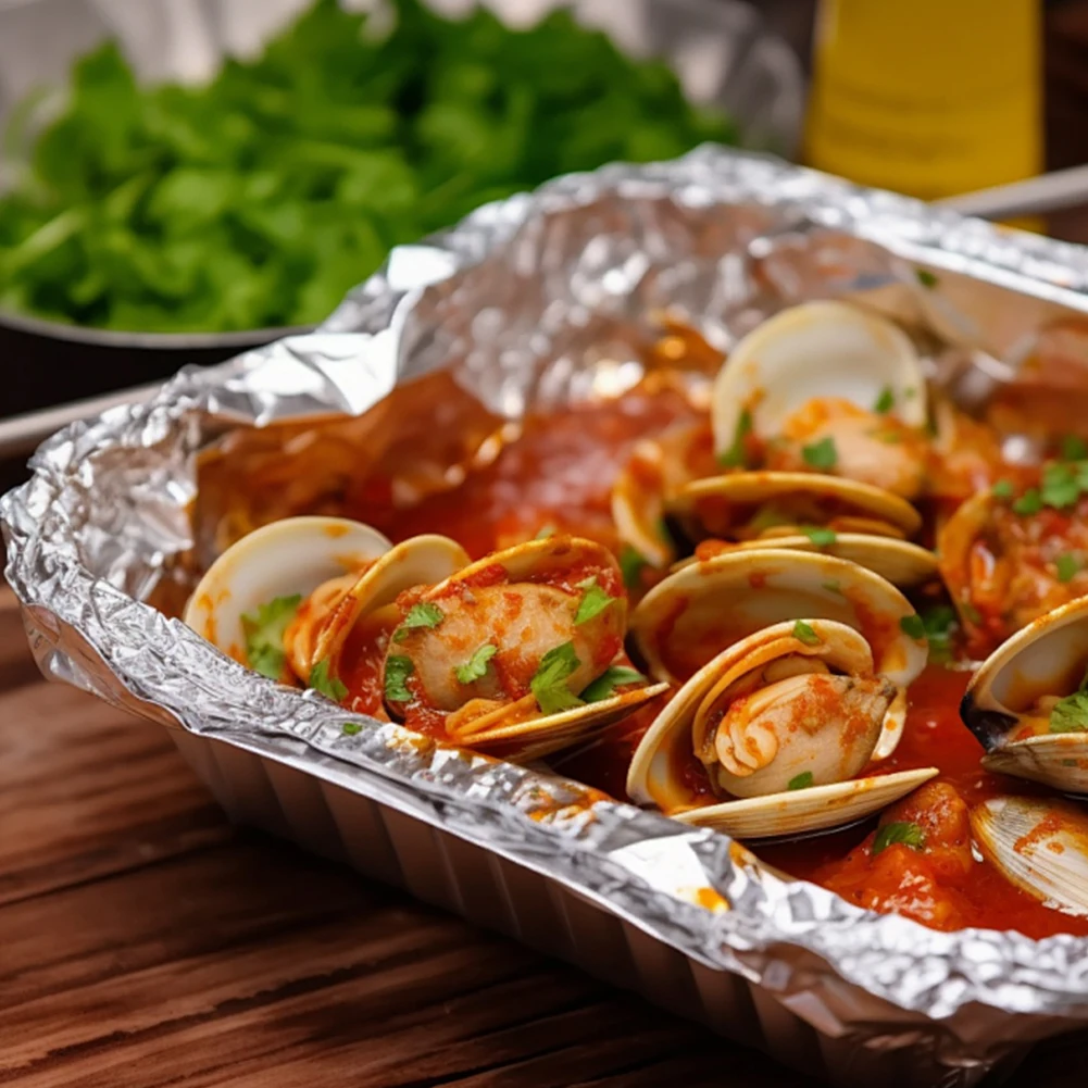 1 Pack Food Grade Disposable T - Aluminum Foil Heavy Duty ulasan dan harga