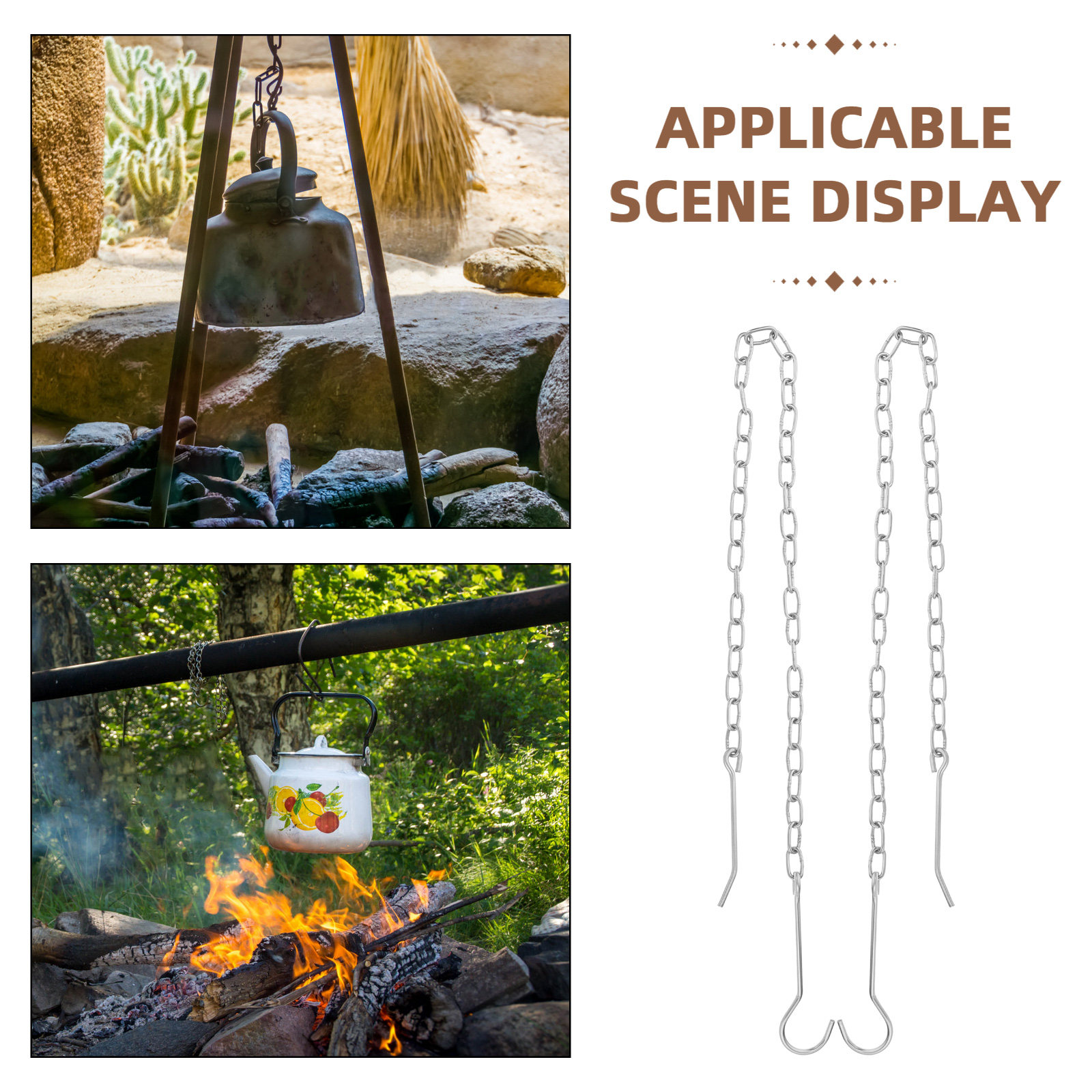 2Pcs Outdoor Camping Hanging C - Camping Double Cooking Stove ulasan dan harga