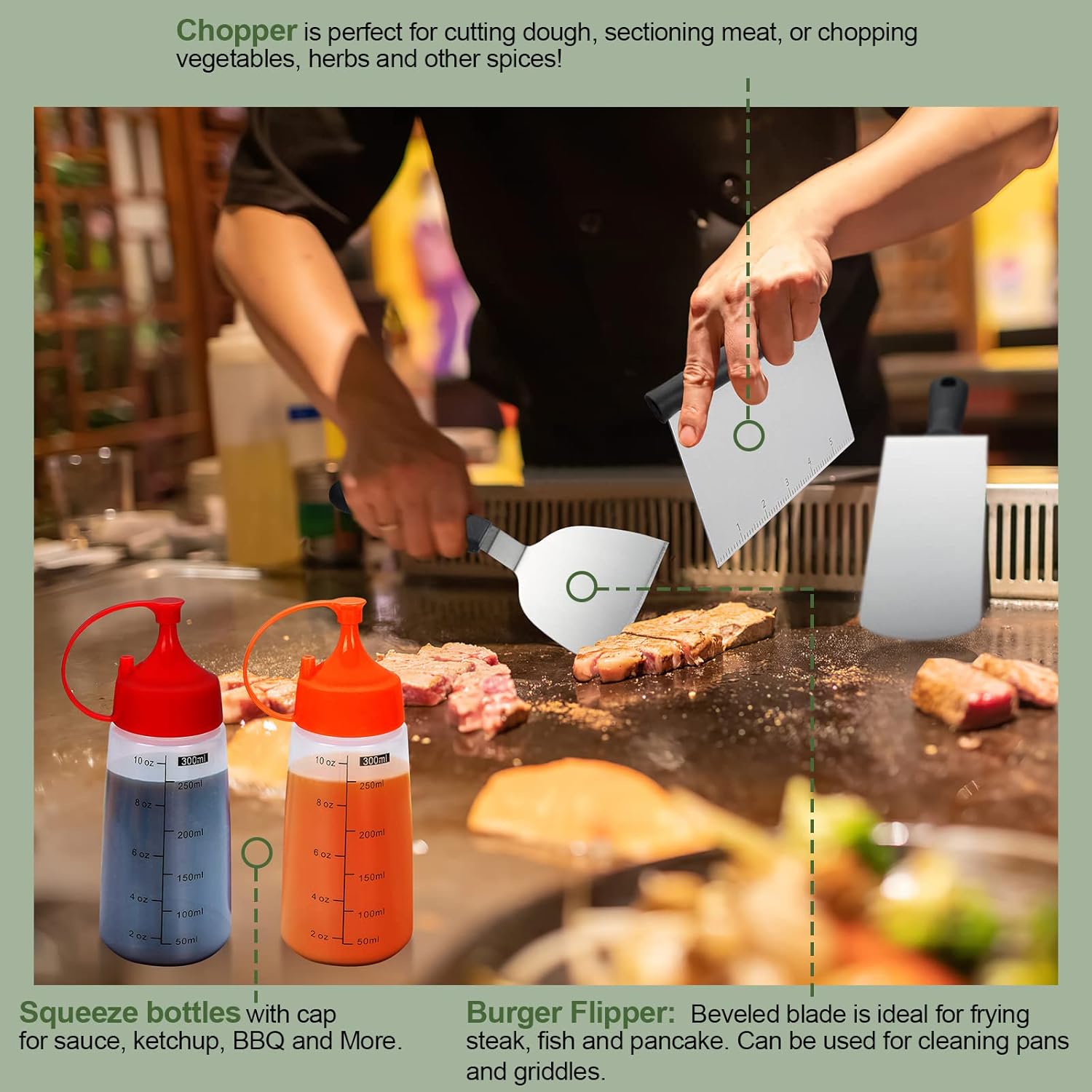 33Pcs Flat Top Griddle Accesso - Camping Cooking Flat Top ulasan dan harga